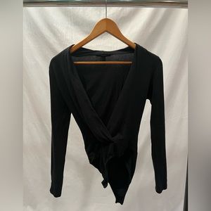 Forever 21‎ Black Deep V Bodysuit